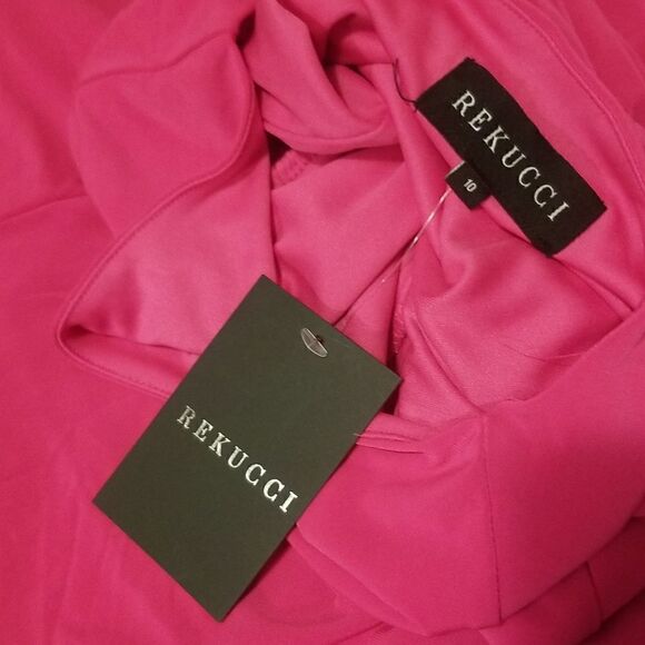 Rekucci Women's Flippy Fit N' Flare Dress with 3/4 Sleeves - Picture 12 of 14